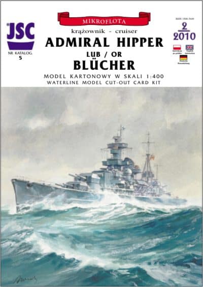 German heavy cruiser ADMIRAL HIPPER or BLÜCHER