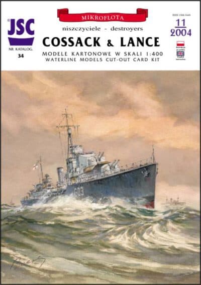 British destroyers COSSACK & LANCE