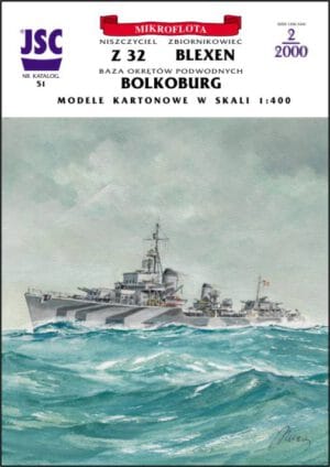 Destroyer Z 32, Uboat depot ship BOLKOBURG, tanker BLEXEN