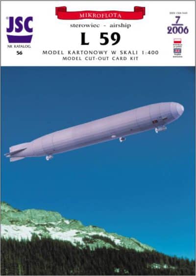 Airship L 59 + 8 tanks