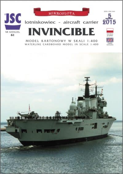 British aircraft carrier INVINCIBLE + 8 Harriers, 12 Sea Kings, crew and pilots