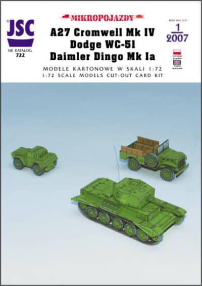 Tank CROMWELL or CHALLENGER, car Daimler DINGO, truck Dodge WC-51