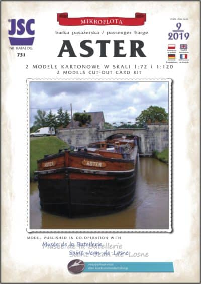 French inland passenger barge ASTER (2 models)