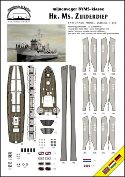Hr. Ms. Zuiderdiep BYMS mijnenveger 1/250