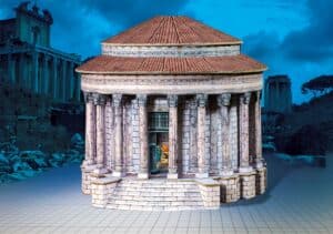 Vesta tempel te Rome, schaal HO / 1:87
