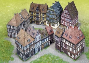 Gebouwen : Dorpje met Fachwerkhuizen, schaal 1:160