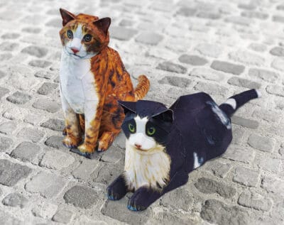 2 katten, schaal 1:3