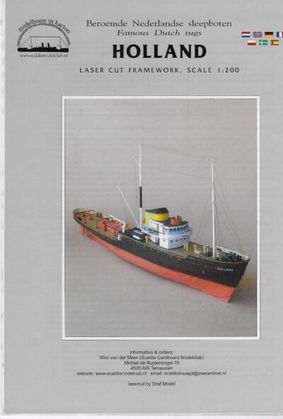 Sleepboot Holland rompdelen, 1/200