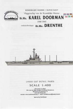 Hr. Ms. Karel Doorman Laserset DETAIL 1:400