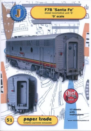 F7B Santa Fe diesel locomotief unit wagen 1:50