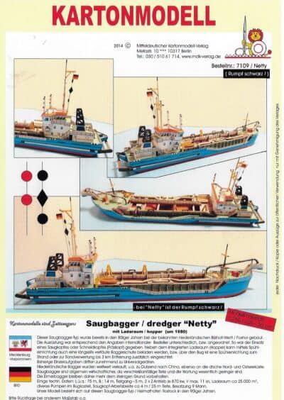 Baggerschip Dredger "Netty"  1:250