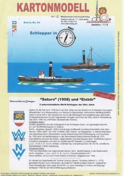 Sleepboot "Saturn" en "Eisbar" 1:250