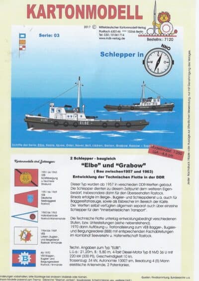 Sleepboot "Elbe" en "Grabow" 1:250