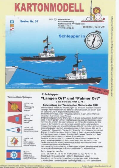 Sleepboot "Langen Ort" en "Palmer Ort" 1:250
