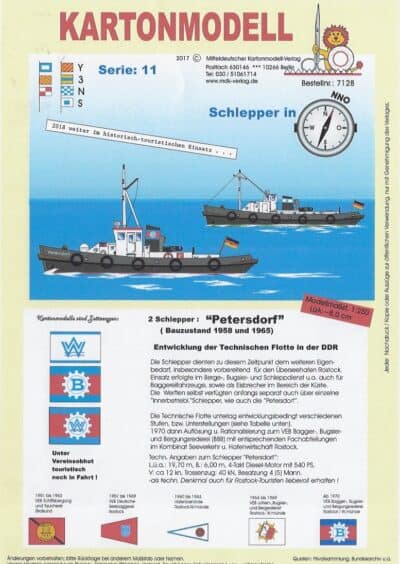 Sleepboot "Petersdorf" 1:250 (2 stuks)