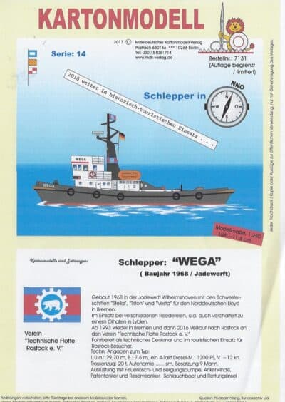Sleepboot "Wega" 1:250