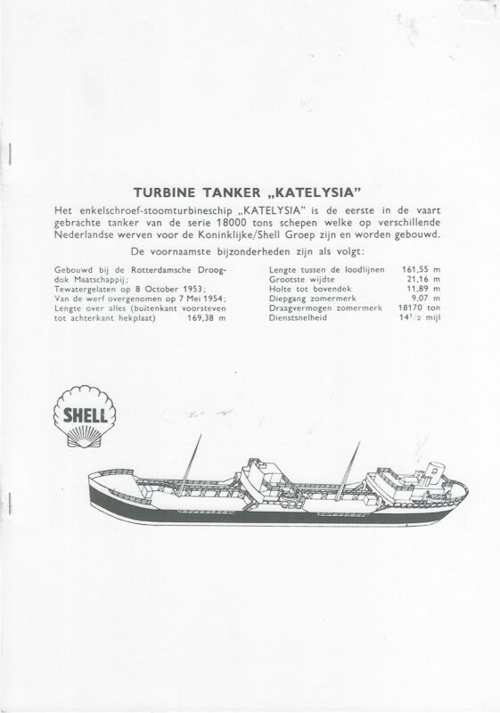 Turbine tanker Katelysia Shell Nederland schaal 1/250