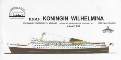 passagierschip Koningin Wilhelmina, schaal 1/250