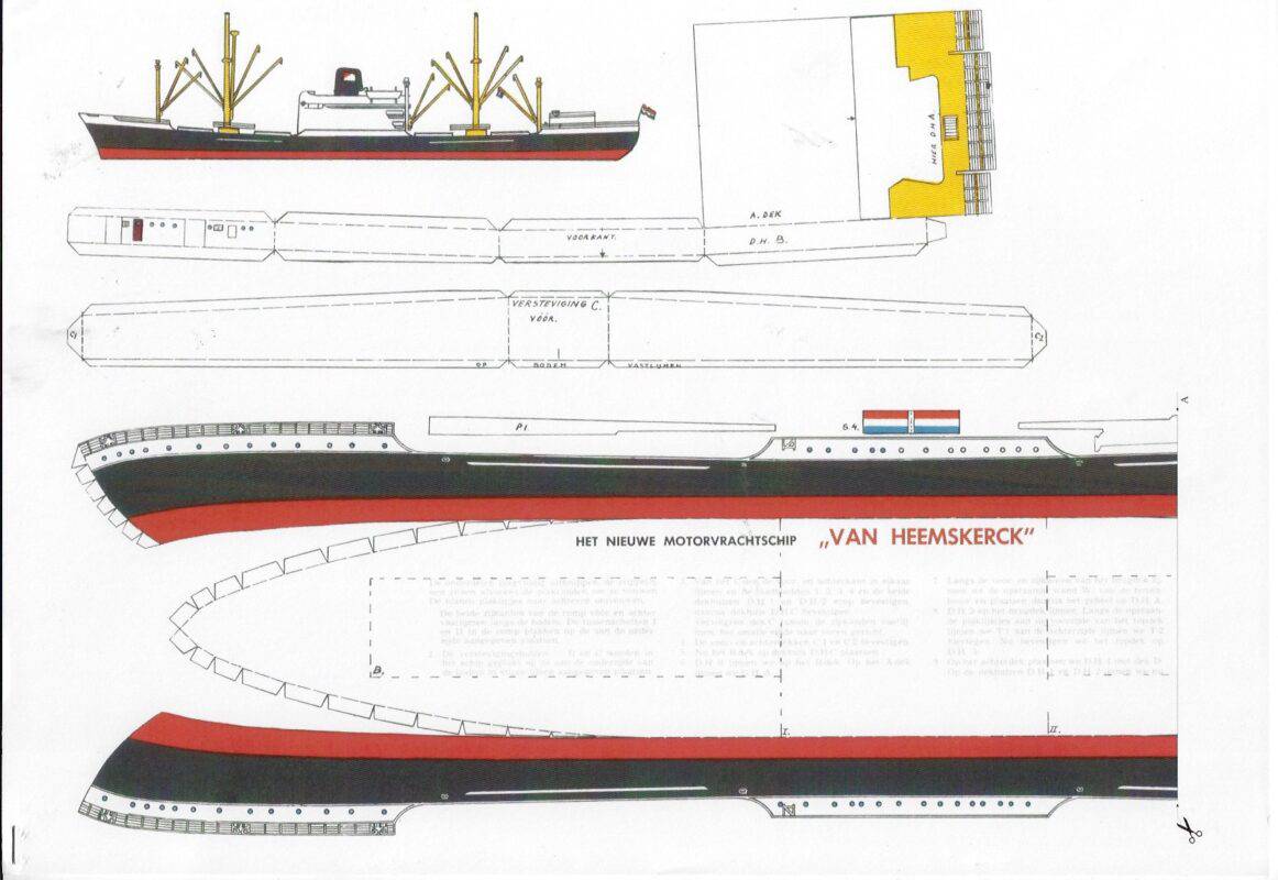 Vrachtschip Van Heemskerk schaal 1/250