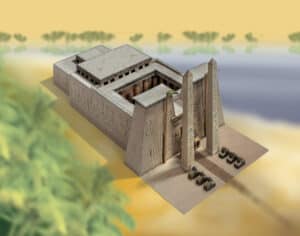 Egyptische tempel, schaal 1:300