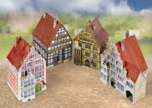 Stads gebouwen, schaal 1/160