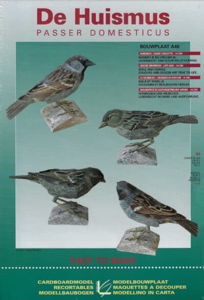 Bouwplaat Leon Schuijt vogel De huismus 1:1