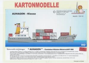 Auhagen Container kustvaart motorschip 500 1:87