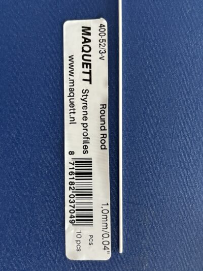 Maquett Styrene profiel 1.00 mm 33 cm per stuk
