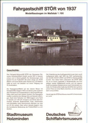 Rad stoomschip 1881 Fahrgastschiff WILHELM Deutsches Schiffahrtmuseum 1:100 eenvoudig