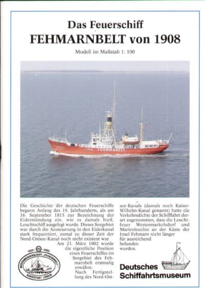 Lichtschipp FEHMARNBELT 1908 Deutsches Schiffahrtmuseum 1:100