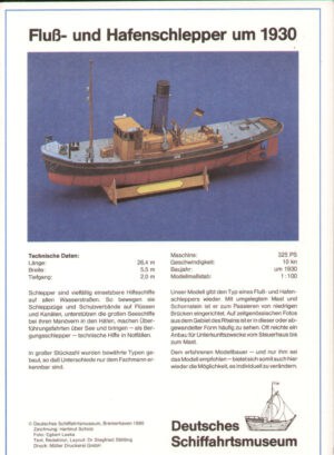 Rivier en Havensleper 1930  Deutsches Schiffahrtmuseum 1:100