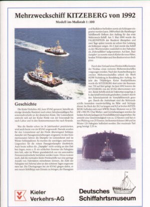 Sleepboot 1992 KITZEBERG Deutsches Schiffahrtmuseum 1:100