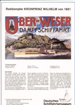 Rad stoomschip 1881 WILHELM Deutsches Schiffahrtmuseum 1:100 eenvoudig