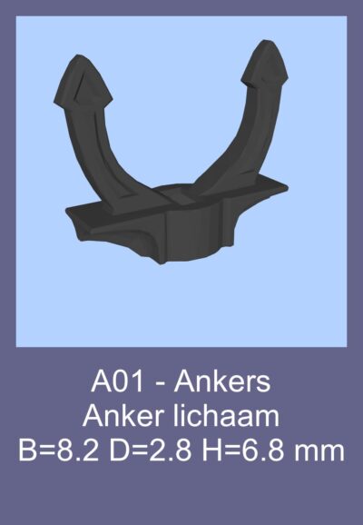 Alternative view of Scaldis 3D RESIN Generieke Set Ankers